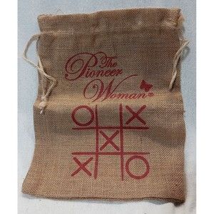 The Pioneer Woman TIC TAC TOE  Burlap Bag Only 16 X 12